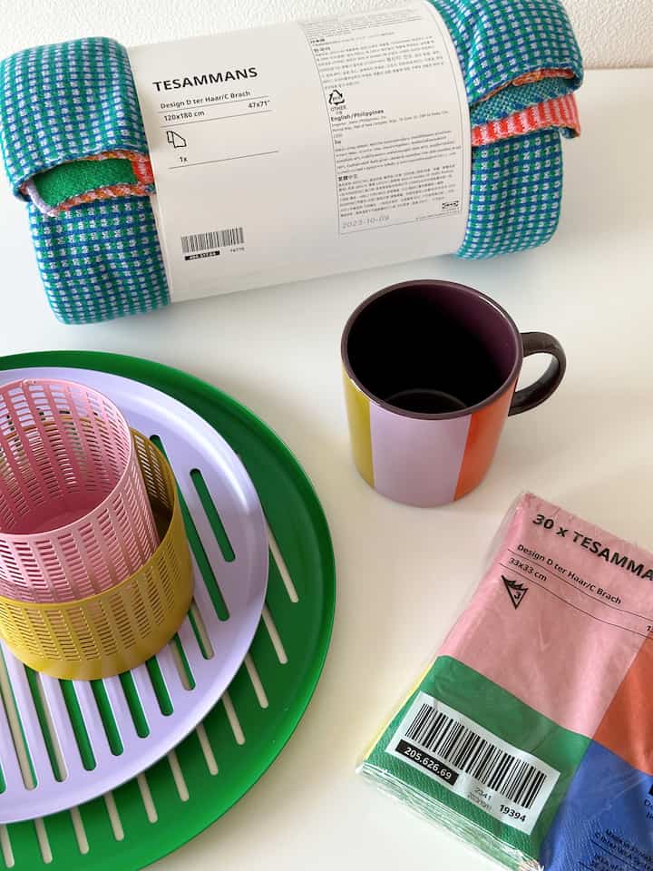 IKEAの限定コレクション 【 TESAMMANS テサッマンス 】オンラインで購入しました🇸🇪
カラフルな配色に一瞬でココロつかまれた🌼 
#ワークスペースインテリア #スタディスペース #IKEA