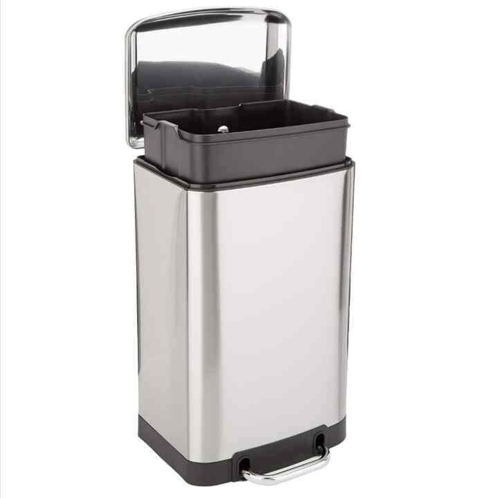 ゴミ箱 長方形 ソフトクローズ スチール製