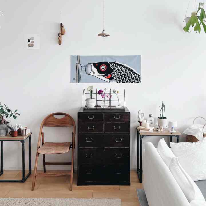 こどもの日に向けて🎏💚
#リビング #鯉のぼり #手ぬぐい #リビングインテリア 