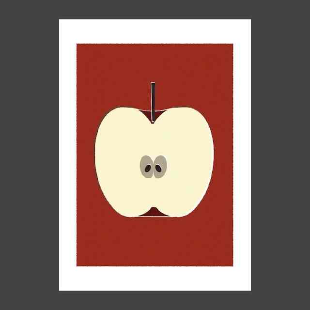 りんご半分この1こ目 / I068 / ポスター