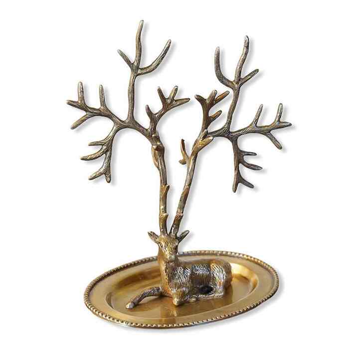 ジュエリースタンド 鹿 宝石掛け 小物入れ