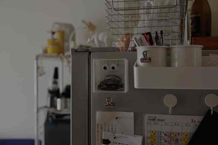 ごちゃゾーン #賃貸 #賃貸キッチン #マグネット収納 #冷蔵庫