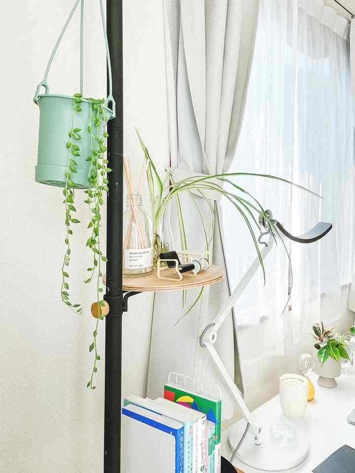 観葉植物を散りばめたデスクまわり🪴
#デスク周り #グリーンネックレス
