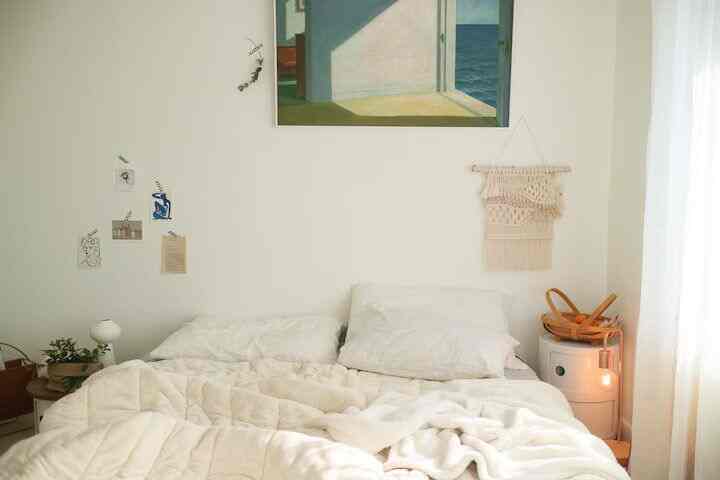 A bedroom personalized with my own unique touch. 🛏️✨ #PersonalStyle #BedroomDecor #InteriorInspiration