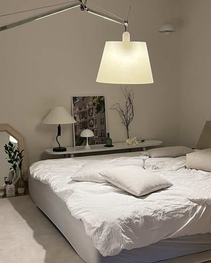 Cozy bedroom vibes. 🛏️✨ #CozyBedroom #BedroomGoals #RelaxationHaven