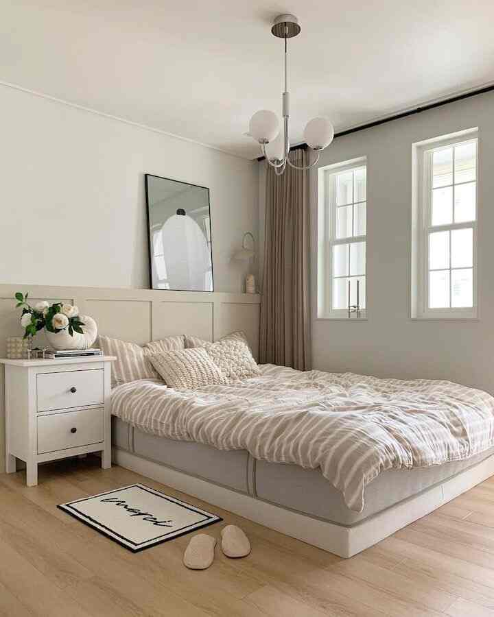 Kamar tidur nyaman, lampu gantung modern ✨ #HyggeHaven #ChicLighting #InstaDecor