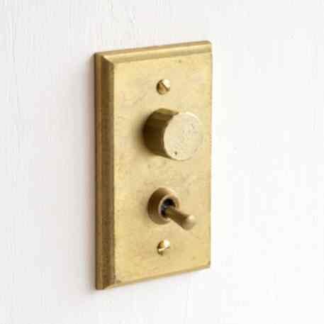 スイッチプレート 0712 2口　調光1か所