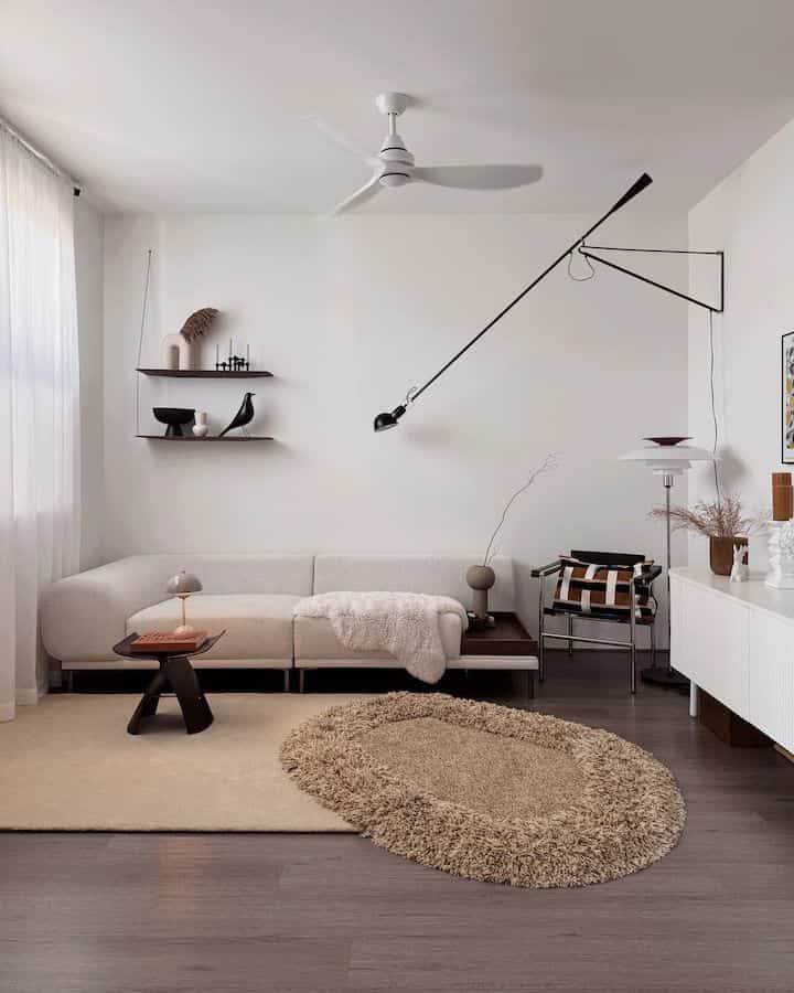 A modern yet cozy sanctuary. 🛋️✨ #ModernCozy #SleekComfort #HomeBliss