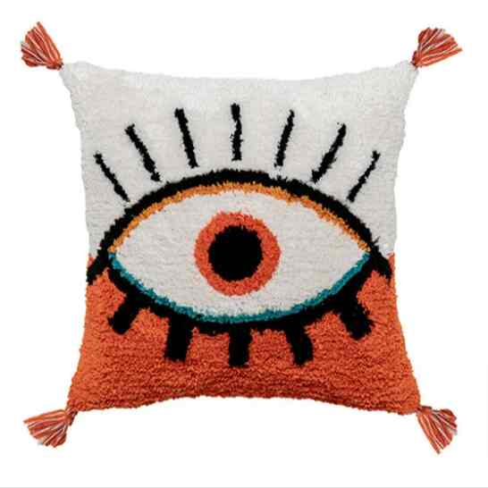 目柄 クッションカバー