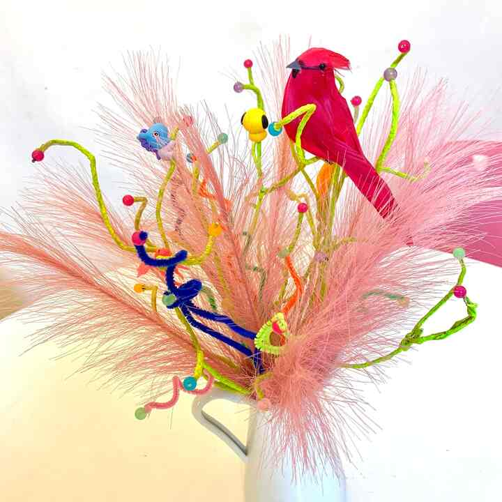 テーブルを華やかに❤️ #造花 #小鳥
#テーブルデコ #ドライフラワー #ドライフラワーアレンジ