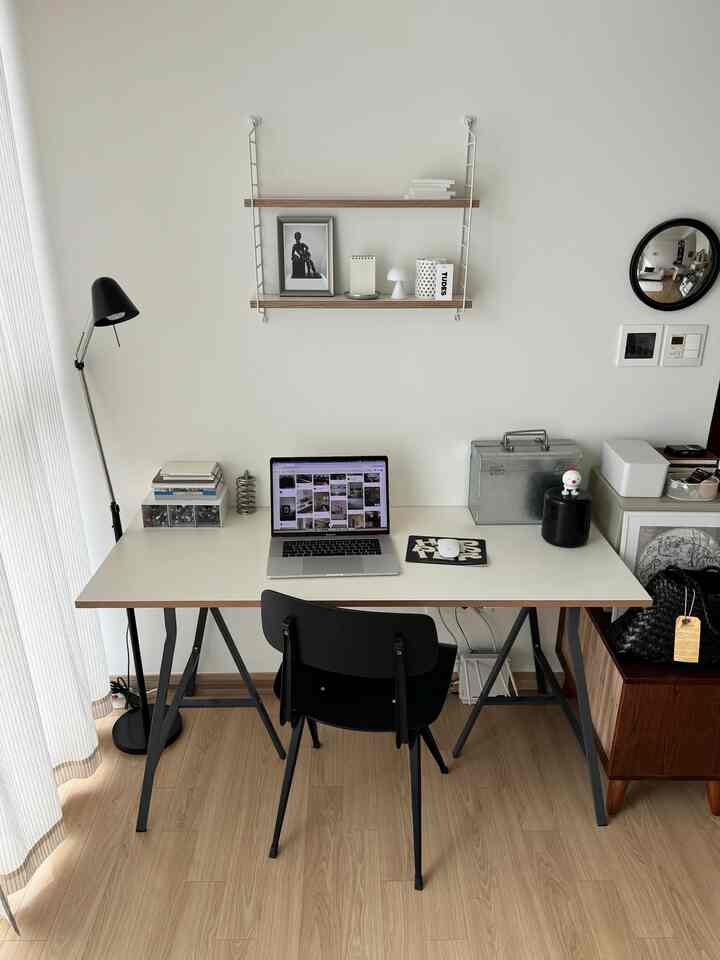A tidy desk space. #OrganizedWorkspace #NeatAndTidy #DeskGoals