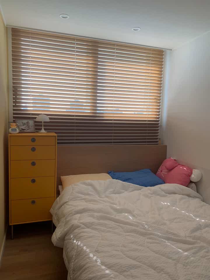 Adding pops of color to the bedroom. #ColorSplash #BrightAndBold #CheerfulSpace