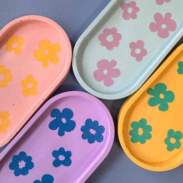 flower design トレイ［4色］