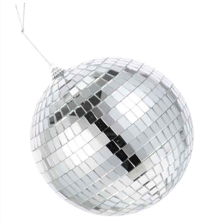 ディスコライトミラーボール シルバートーン 15cm