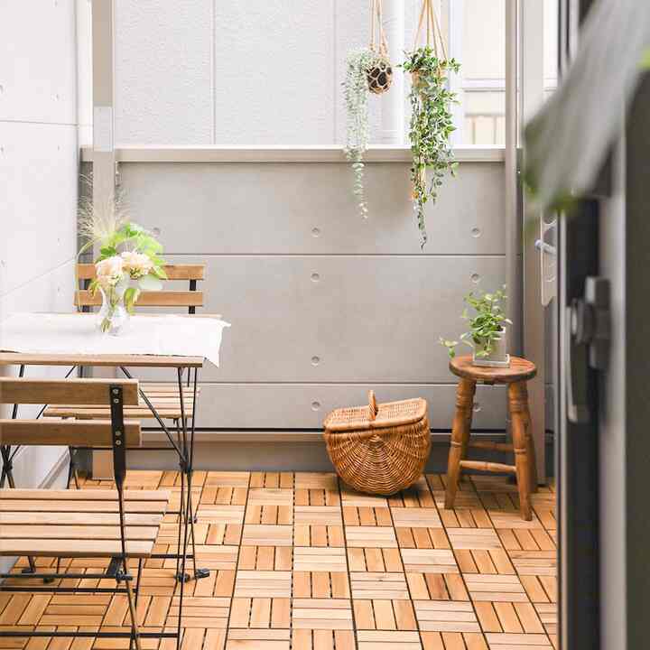 カフェみたいなベランダにしたくてDIY！

#ウッドパネル #ウッドデッキ #DIY #ベランダDIY #IKEA