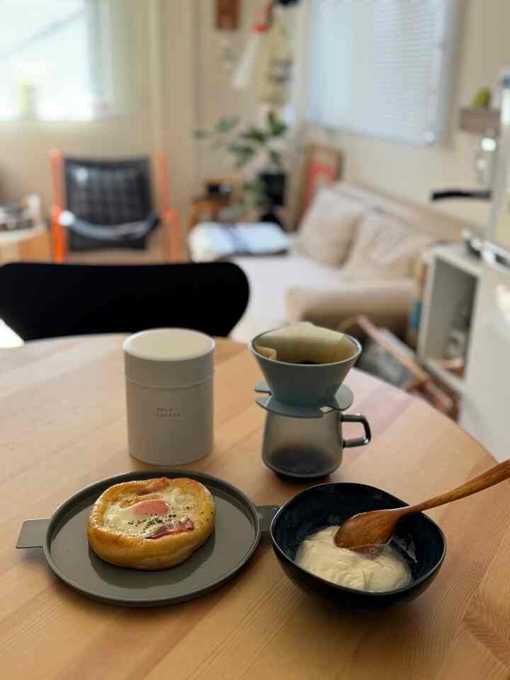 今日のモーニング☀️

#朝食 #モーニング #モーニングコーヒー #2人暮らし #2人暮らしインテリア