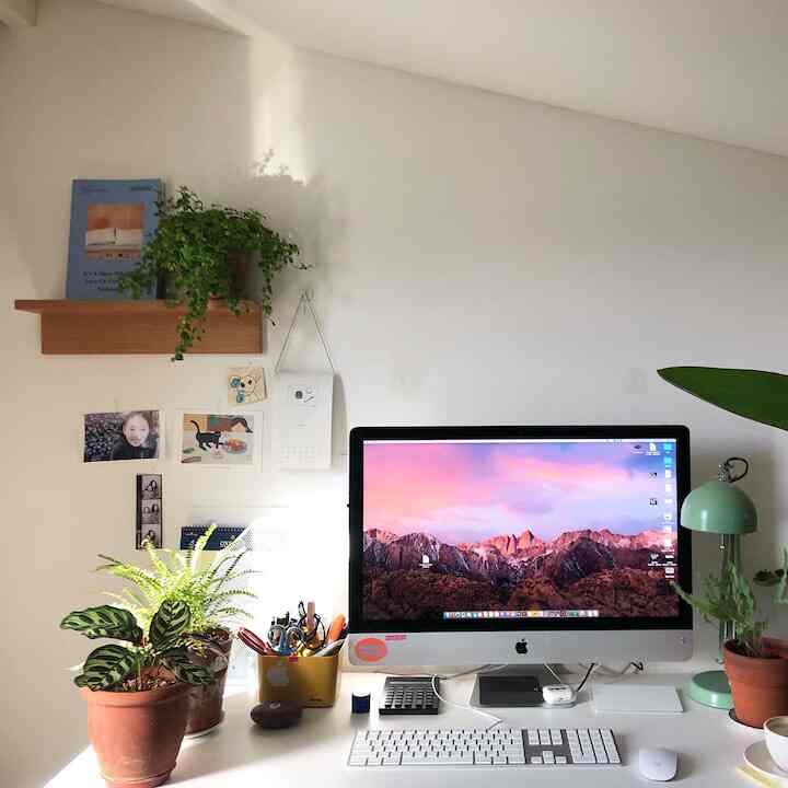 My own home office space in the attic. #AtticWorkspace #PersonalOffice #CozyCorner