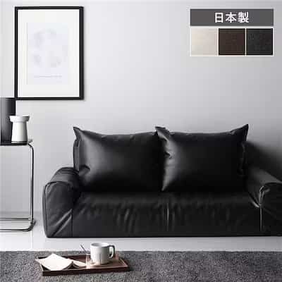 フロアソファー ローソファー 2人掛け レザータイプ