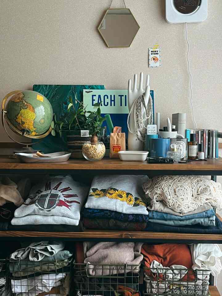 #お洋服収納 #収納カゴ #収納棚 