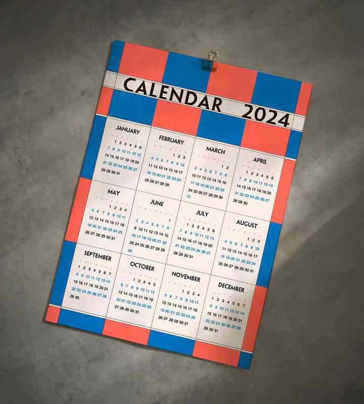 CALENDAR 2024 -CHECKERED FLAG