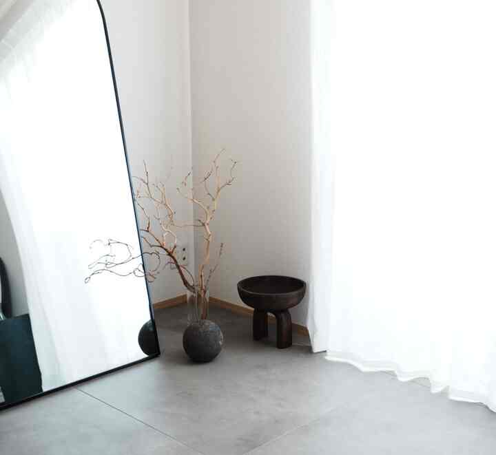 #カーテン #ミラー・Cermin berukuran penuh