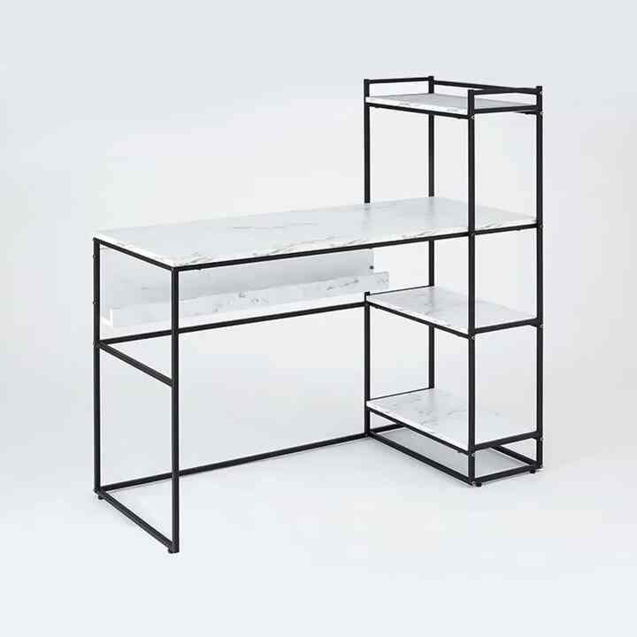 パソコンデスク 本棚付き［2色］