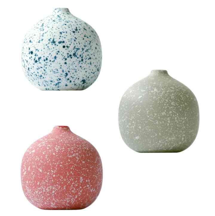 一輪挿し フラワーベース 陶器［3色］