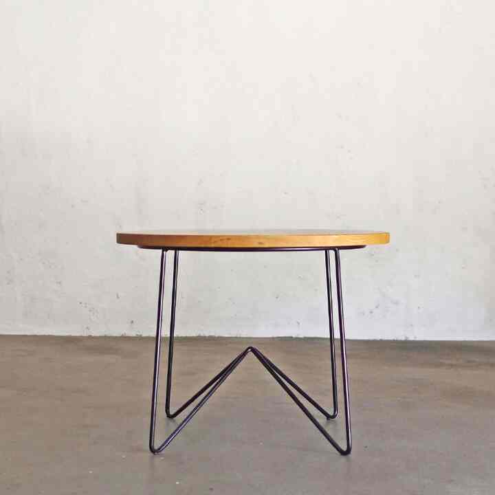 ローテーブル 無垢材 丸