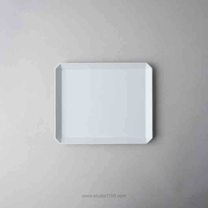 有田焼 スクエアプレート プレーン グレー