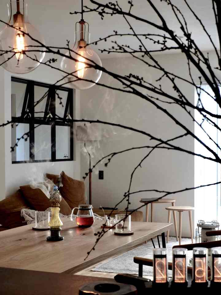 リビングにてティータイム🫖

#ナチュラルビンテージ
#ティータイム 
#KINTO 
#baum
#無垢テーブル
