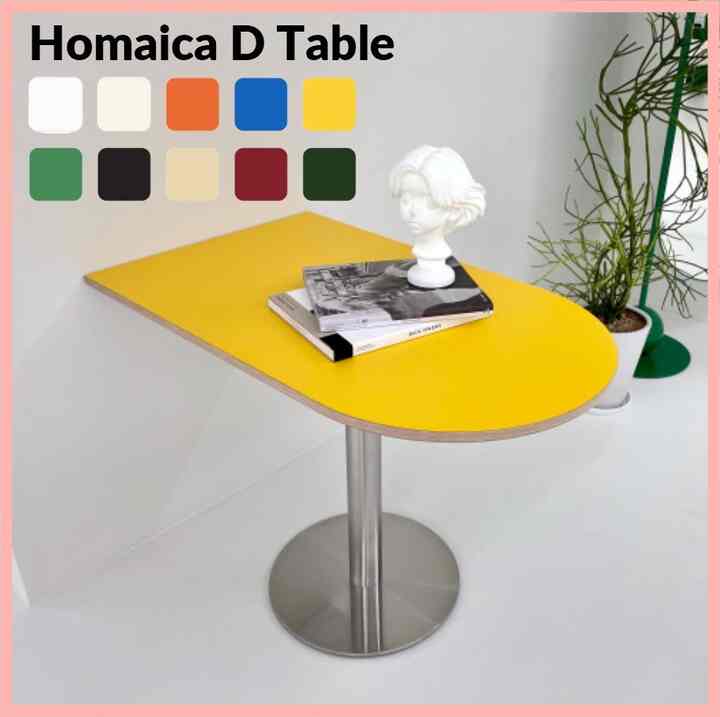 半円/D型ダイニングテーブル W100size［9色］