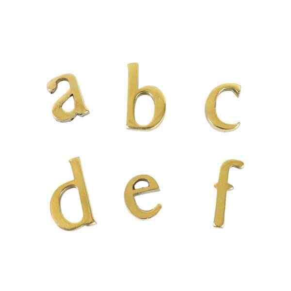 真鍮 小文字 ゴールド 23mm アルファベット a b c d e f
