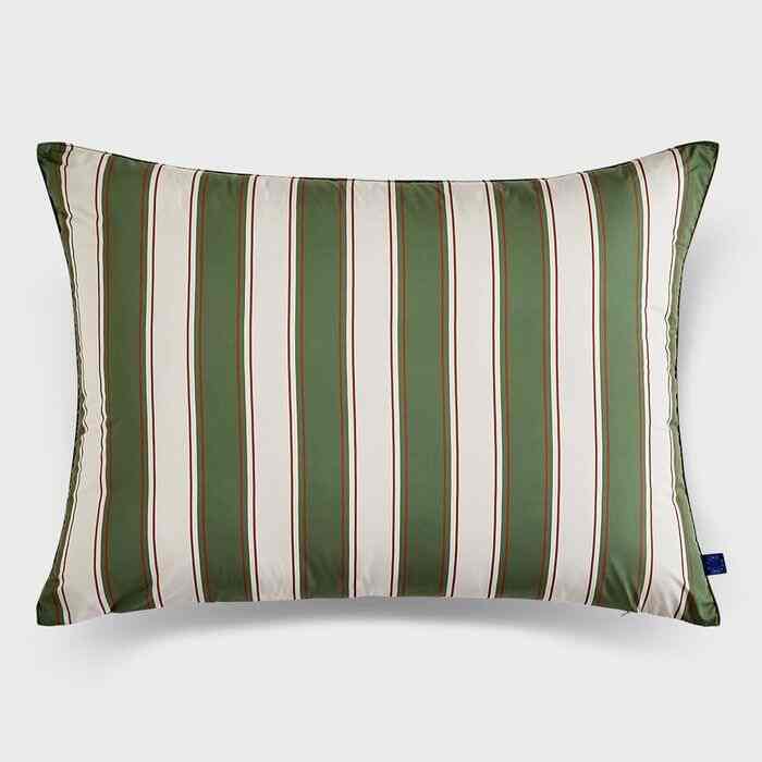 Shadow Stripe Khaki パターン レイヤード 枕カバー