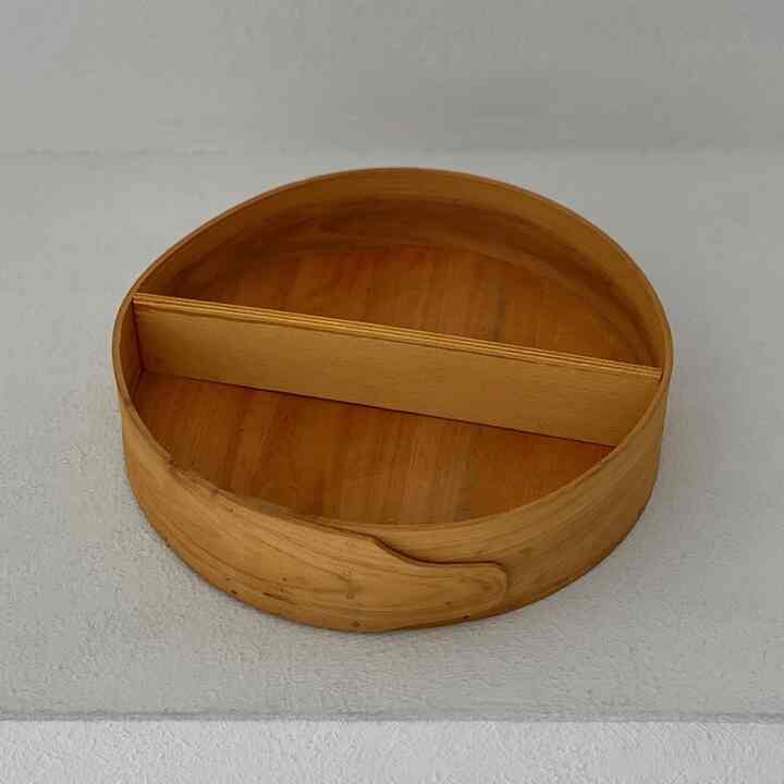 天然木 ラウンド型 シェーカーボックストレイ