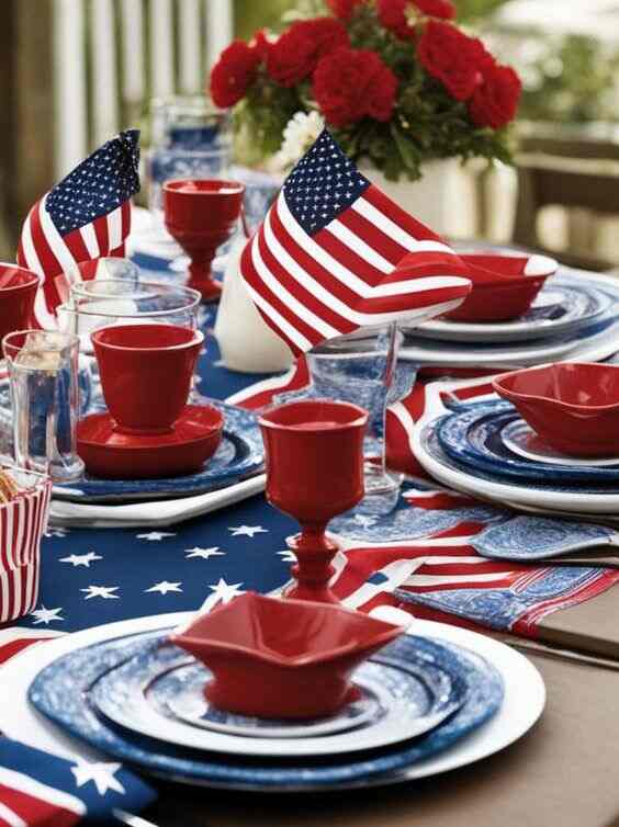 Festive dining ready for the 4th! 

Credit: It’s the Decor

#4thOfJuly #TableSetting #PatrioticDecor #HomeInspo #IndependenceDay #DiningDecor 🍽️🇺🇸"