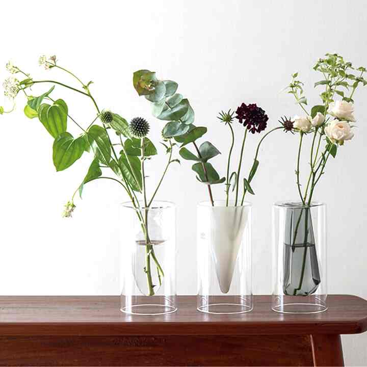 花瓶 おしゃれ フロートベース ガラス［3色・5種］