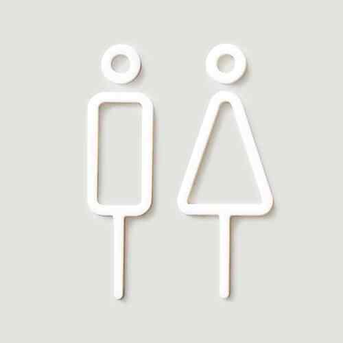 RESTROOM (white) ピクトグラムサイン