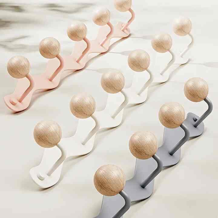 個壁掛け波状ラウンド木製ボール