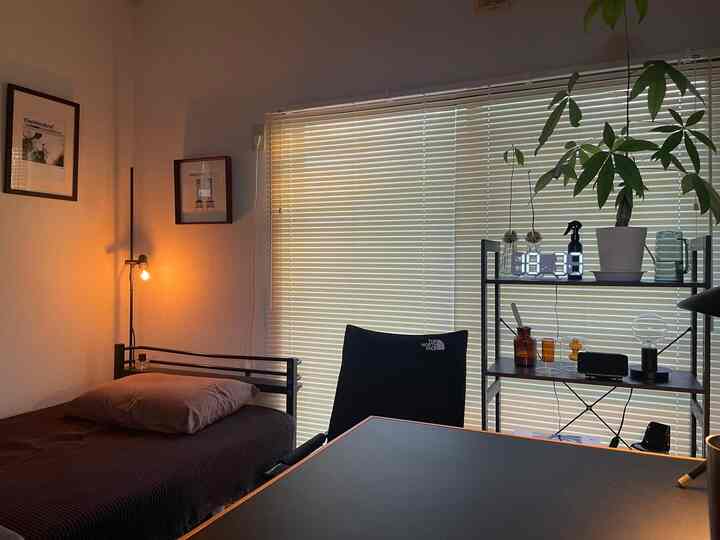 夕方頃にブラインド閉めて外の明るさ感じつつ、間接照明のみ点灯💡

これ、1番部屋の雰囲気を良く感じれる方法🥰

#照明
#間接照明
#観葉植物
#スタンド照明
#IKEA