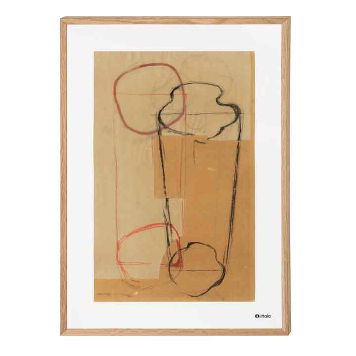 アルヴァ・アアルト スケッチ ブラウン ポスター スケッチ ブラウン