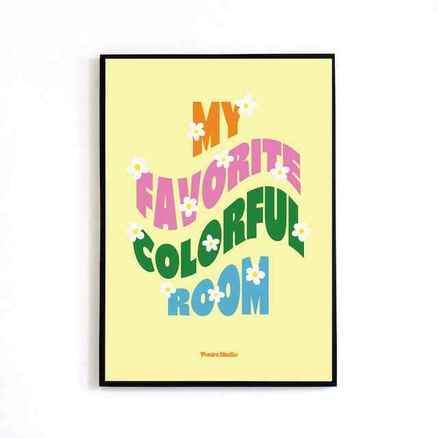 ♯071 FLOWER AND RAINBOW POSTER ポスター