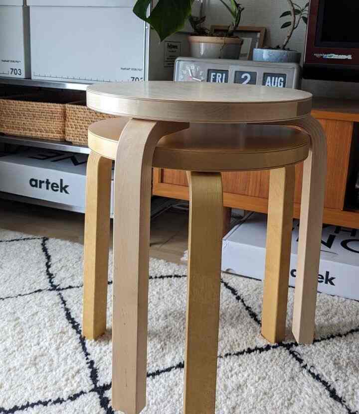 ずっと憧れていたスツール60のスタッキング😄

#artek #aalto #stool60 #アルテック #アアルト #スツール60 #ベニワレン #インテリア