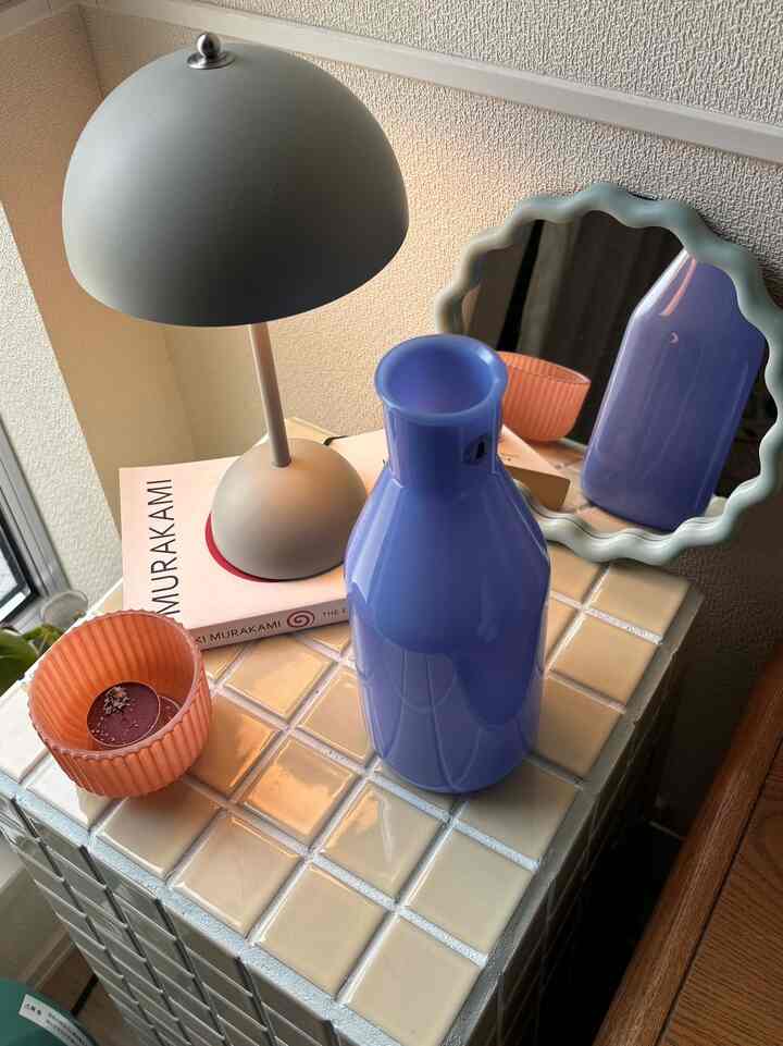 Ada cermin lucu di Flying Tiger ✨ Menyenangkan sekali mampir untuk pertama kalinya setelah sekian lama 😸 #FlyingTigerCopenhagen #タイル #タイル雑貨 #flowerpot #カラフル #カラフルなインテリア {6 #interior cermin}