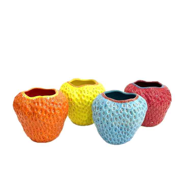 FRUITS VASE strawberry neon M フラワーベース