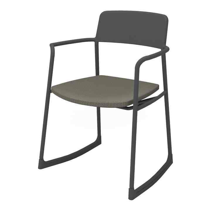 cuna クーナ K13-ZZ11C 肘付きチェアー ソリ脚タイプ［4色］