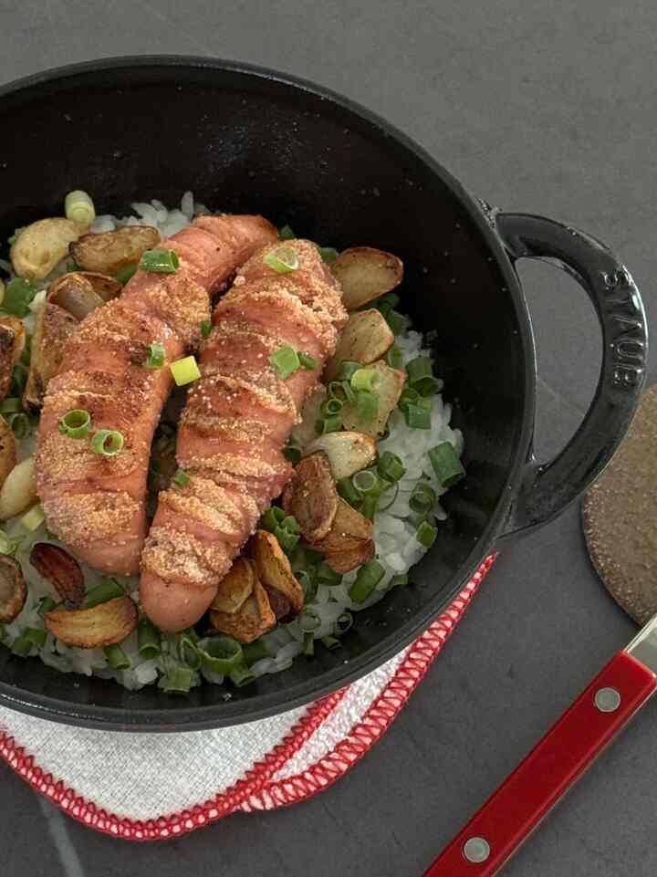 シンプルでおいしい陽気な釜飯..! 🩶
＃スターウブ＃ベビーワーク＃釜飯＃明陽釜 
#homecook #home 