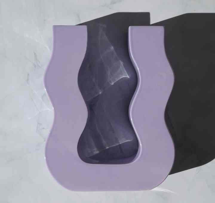 うねうね パープル U字型フラワーベース