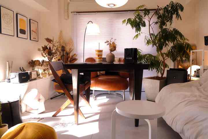 #1K #一人暮らし #北欧 #PierreJeanneret #ピエールジャンヌレ #leklint #レクリント