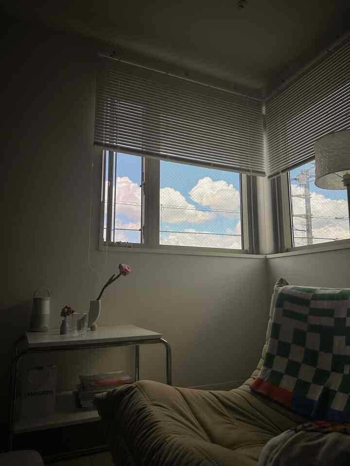 The sky is like art (◠‿◠)🩵🧡

#Living room #夕焼け