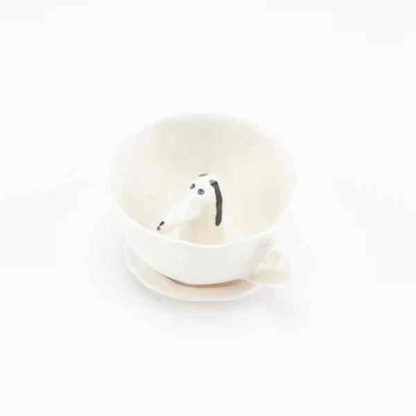 しあわせのコーヒーカップ（黒みみ・すやすや）